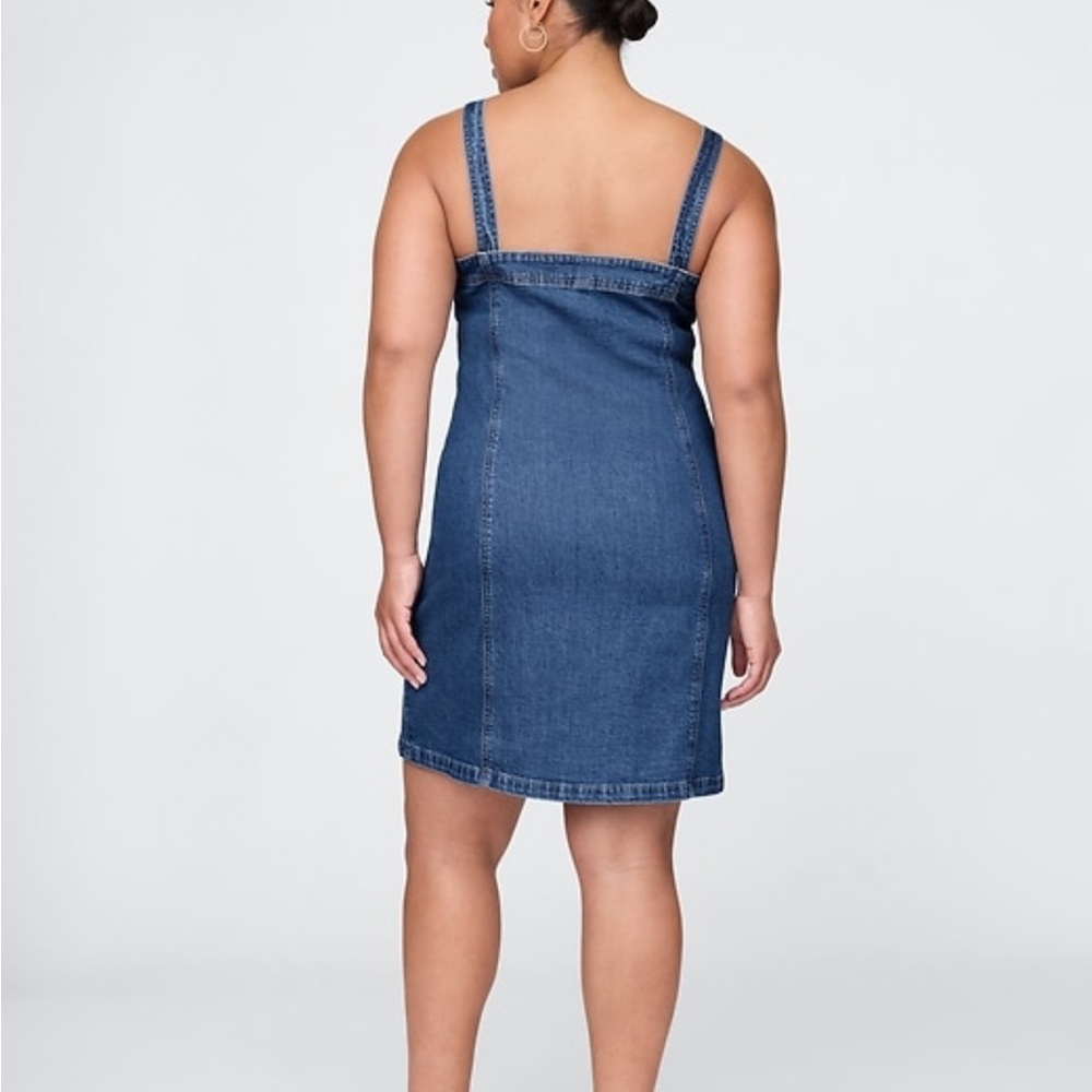 GAP Blue Buttoned Mini Sundress - Picture 6 of 9